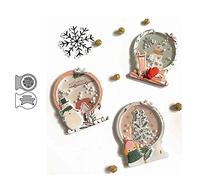 YunTrip Matrices de découpe en métal pour la fabrication de cartes, motif flocons de neige