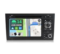 YUNTX [4GB+64GB] Android 14 2 Din Autoradio pour Audi A4 (B6/B7) | Seat Exeo-[Intégré CarPlay/Android Auto/DSP/GPS]-IPS 2.5D 7 Pouce Écran Tactile-CAM+MIC-Dab/Bluetooth 5.0/MirrorLink/AHD/360 Camera