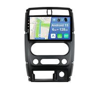 YUNTX [6GB+128GB] Android 15 2 Din Autoradio pour Suzuki Jimny(2007-2015)-[Built in CarPlay/Android Auto/DSP/GPS]-Écran Tactile IPS 2.5D 9-Camér MIC-Dab/Bluetooth 5.0/MirrorLink/Commande au Volant