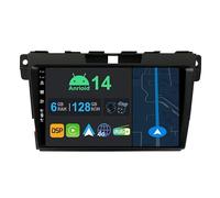 YUNTX 9 Pouces Android 14 Autoradio pour Mazda CX-7 2008-2014 | Octa-Core | 6Go 128Go | Intégré 4G LTE | CarPlay&Android Auto | DSP | Dab | QLED | Dual Band WiFi