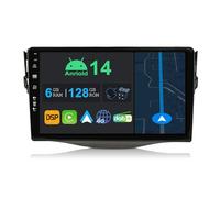 YUNTX 9 Pouces Android 14 Autoradio pour Toyota RAV4 2006-2012 | Octa-Core | 6Go 128Go | Intégré 4G LTE | CarPlay&Android Auto | DSP | Dab | QLED | Dual Band WiFi