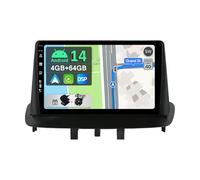 YUNTX Android 14 [4GB+64GB] 2 Din Autoradio pour Renault Megane 3 2008-2014-[Built in CarPlay/Android Auto/DSP/GPS Navi]-8 cœurs-9" IPS Écran Tactile-Soutien Dab/Mirror Link FM/AM/360 Caméra/BT 5.0