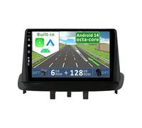 YUNTX Android 14 [6GB+128GB] 2 Din Autoradio pour Renault Megane 3 (2009-2014)-[Built in CarPlay/Android Auto/DSP/GPS]-Gratuite Camér MIC-IPS 2.5D 9”-Soutien Dab/Commande au Volant/360 Caméra