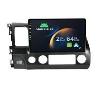 YUNTX Android 14 Autoradio pour Honda Civic (2004-2011) - 2G+32G - GPS 2 Din - 10.1 Pouces - Gratuits Caméra - Soutien Dab/Commande au Volant/WiFi/Bluetooth 5.0/Mirrorlink/CarPlay