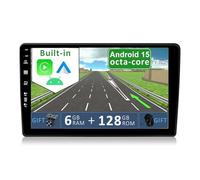 YUNTX Android 15 [6GB+128GB] 2 Din Autoradio pour Audi A4/S4/RS4|Seat Exeo-[Built in CarPlay/Android Auto/DSP/GPS]-Gratuite Caméra&MIC-Soutien Dab/Commande au Volant/360 Caméra/Bluetooth 5.0/USB/WiFi