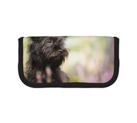 YUNWEIKEJI Affenpinscher Lawn Chiens Noirs Monkey Terrier, Trousse à Crayons, Pochette à Crayons en Toile, Trousse à Crayons de Grande capacité, Trousse à cosmétiques