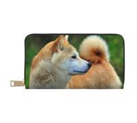 YUNWEIKEJI Akita Inu Bokeh Animaux Chiens Akita Inu, Portefeuille de Grande capacité pour Hommes Femmes Portefeuilles Carte de crédit Portefeuille en Cuir Microfibre