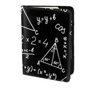 YUNWEIKEJI Algèbre Géométrie Mathématiques abstraites, Porte-Passeport Portefeuille de Voyage en Cuir PU Étui pour Passeport Couvre-Passeport 5,5 Pouces