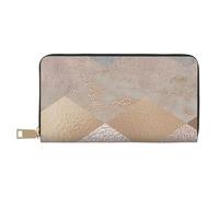 YUNWEIKEJI Argyle de marbre d'or Rose de cuivre et de Fard à Joues, Portefeuille de Grande capacité pour Hommes Femmes Portefeuilles Carte de crédit Portefeuille en Cuir Microfibre