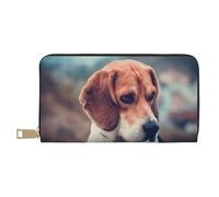 YUNWEIKEJI Beagle Chiot Chiens Animaux Beagle, Portefeuille de Grande capacité pour Hommes Femmes Portefeuilles Carte de crédit Portefeuille en Cuir Microfibre