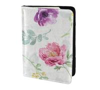YUNWEIKEJI Beau Printemps Floral Frais, Porte-Passeport Portefeuille de Voyage en Cuir PU Étui pour Passeport Couvre-Passeport 5,5 Pouces