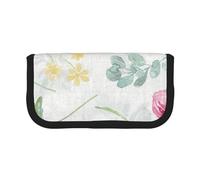 YUNWEIKEJI Beau Printemps Floral Frais, Trousse à Crayons, Pochette à Crayons en Toile, Trousse à Crayons de Grande capacité, Trousse à cosmétiques