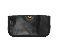YUNWEIKEJI Black Lab Labrador Chien Chiot Chien Mignon, Trousse à Crayons, Pochette à Crayons en Toile, Trousse à Crayons de Grande capacité, Trousse à cosmétiques
