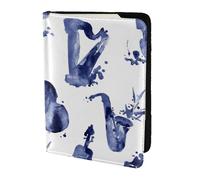 YUNWEIKEJI Blues Saxophone Piano Violoncelle Basse, Porte-Passeport Portefeuille de Voyage en Cuir PU Étui pour Passeport Couvre-Passeport 5,5 Pouces
