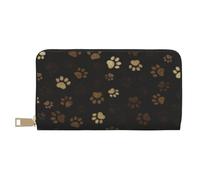 YUNWEIKEJI Boue Empreinte de Patte, Portefeuille de Grande capacité pour Hommes Femmes Portefeuilles Carte de crédit Portefeuille en Cuir Microfibre