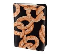 YUNWEIKEJI Bretzel Frais, Porte-Passeport Portefeuille de Voyage en Cuir PU Étui pour Passeport Couvre-Passeport 5,5 Pouces