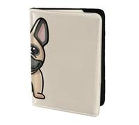 YUNWEIKEJI Bulldog français, Porte-Passeport Portefeuille de Voyage en Cuir PU Étui pour Passeport Couvre-Passeport 5,5 Pouces