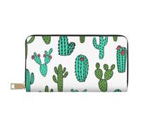 YUNWEIKEJI Cactus Cactus Conception De Cactus, Portefeuille de Grande capacité pour Hommes Femmes Portefeuilles Carte de crédit Portefeuille en Cuir Microfibre