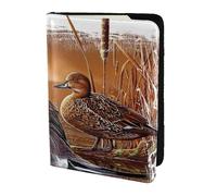 YUNWEIKEJI Canard pilet, Porte-Passeport Portefeuille de Voyage en Cuir PU Étui pour Passeport Couvre-Passeport 5,5 Pouces