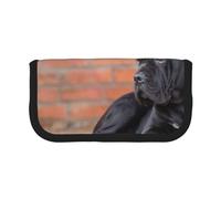 YUNWEIKEJI Cane Corso Gros Chiens Noirs Animaux, Trousse à Crayons, Pochette à Crayons en Toile, Trousse à Crayons de Grande capacité, Trousse à cosmétiques