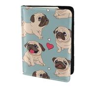 YUNWEIKEJI Carlin Bleu Sticker, Porte-Passeport Portefeuille de Voyage en Cuir PU Étui pour Passeport Couvre-Passeport 5,5 Pouces