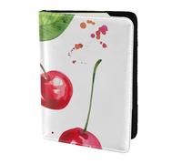 YUNWEIKEJI Cerise Mignonne imprimée, Porte-Passeport Portefeuille de Voyage en Cuir PU Étui pour Passeport Couvre-Passeport 5,5 Pouces