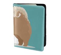 YUNWEIKEJI Chien Chow-Chow, Porte-Passeport Portefeuille de Voyage en Cuir PU Étui pour Passeport Couvre-Passeport 5,5 Pouces