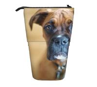 YUNWEIKEJI Chiens Boxer Chiot Animaux Chiens, Trousse à Crayons télescopique, Porte-Crayon sur Pied avec Pochette à Crayons à Fermeture éclair, Sac à stylos