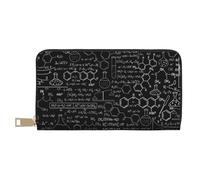 YUNWEIKEJI Chimie des Sciences abstraites, Portefeuille de Grande capacité pour Hommes Femmes Portefeuilles Carte de crédit Portefeuille en Cuir Microfibre