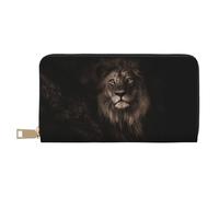 YUNWEIKEJI Chute du Lion modèle 3D, Portefeuille de Grande capacité pour Hommes Femmes Portefeuilles Carte de crédit Portefeuille en Cuir Microfibre