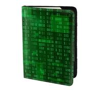 YUNWEIKEJI Codage de données binaires du Programmeur, Porte-Passeport Portefeuille de Voyage en Cuir PU Étui pour Passeport Couvre-Passeport 5,5 Pouces