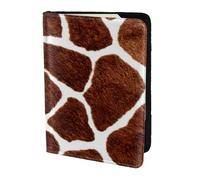 YUNWEIKEJI Conception de Motif de Girafe Africaine, Porte-Passeport Portefeuille de Voyage en Cuir PU Étui pour Passeport Couvre-Passeport 5,5 Pouces
