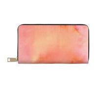 YUNWEIKEJI Corail Aquarelle Nuances Rose Orange, Portefeuille de Grande capacité pour Hommes Femmes Portefeuilles Carte de crédit Portefeuille en Cuir Microfibre
