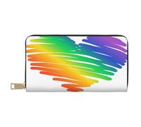 YUNWEIKEJI Ensemble Gay Pride LGBT Concept Drapeaux Colorés, Portefeuille de Grande capacité pour Hommes Femmes Portefeuilles Carte de crédit Portefeuille en Cuir Microfibre