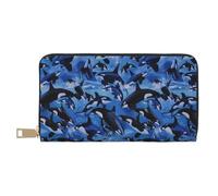 YUNWEIKEJI Épaulards Orques Mer, Portefeuille de Grande capacité pour Hommes Femmes Portefeuilles Carte de crédit Portefeuille en Cuir Microfibre