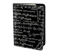 YUNWEIKEJI Formule mathématique, Porte-Passeport Portefeuille de Voyage en Cuir PU Étui pour Passeport Couvre-Passeport 5,5 Pouces