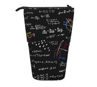 YUNWEIKEJI Formules mathématiques d'équations mathématiques, Trousse à Crayons télescopique, Porte-Crayon sur Pied avec Pochette à Crayons à Fermeture éclair, Sac à stylos