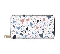 YUNWEIKEJI Gros Points colorés sur Fond Blanc, Portefeuille de Grande capacité pour Hommes Femmes Portefeuilles Carte de crédit Portefeuille en Cuir Microfibre