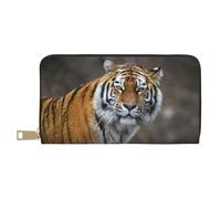 YUNWEIKEJI Guêtre Tigre, Portefeuille de Grande capacité pour Hommes Femmes Portefeuilles Carte de crédit Portefeuille en Cuir Microfibre