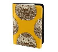 YUNWEIKEJI Hérisson Mignon, Porte-Passeport Portefeuille de Voyage en Cuir PU Étui pour Passeport Couvre-Passeport 5,5 Pouces