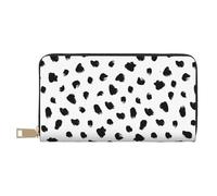YUNWEIKEJI Impression Animale dalmate picturale, Portefeuille de Grande capacité pour Hommes Femmes Portefeuilles Carte de crédit Portefeuille en Cuir Microfibre