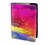YUNWEIKEJI Imprimer Aquarelle Art Belle Encre, Porte-Passeport Portefeuille de Voyage en Cuir PU Étui pour Passeport Couvre-Passeport 5,5 Pouces