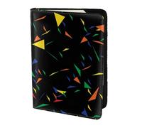 YUNWEIKEJI Imprimer des confettis Abstraits de Triangles, Porte-Passeport Portefeuille de Voyage en Cuir PU Étui pour Passeport Couvre-Passeport 5,5 Pouces