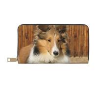 YUNWEIKEJI Joli Chien Sheltie, Portefeuille de Grande capacité pour Hommes Femmes Portefeuilles Carte de crédit Portefeuille en Cuir Microfibre
