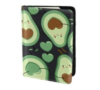 YUNWEIKEJI Joli Modèle sans Couture Coeur Avocat, Porte-Passeport Portefeuille de Voyage en Cuir PU Étui pour Passeport Couvre-Passeport 5,5 Pouces