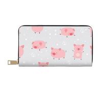 YUNWEIKEJI Joyeux Petits cochons Mignons, Portefeuille de Grande capacité pour Hommes Femmes Portefeuilles Carte de crédit Portefeuille en Cuir Microfibre