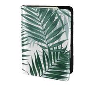YUNWEIKEJI Jungle Tropicale, modèle sans Couture avec Feuilles de Palmier, Porte-Passeport Portefeuille de Voyage en Cuir PU Étui pour Passeport Couvre-Passeport 5,5 Pouces