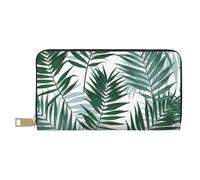 YUNWEIKEJI Jungle Tropicale, modèle sans Couture avec Feuilles de Palmier, Portefeuille de Grande capacité pour Hommes Femmes Portefeuilles Carte de crédit Portefeuille en Cuir Microfibre