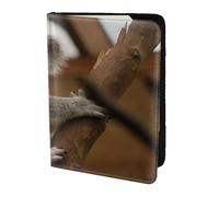 YUNWEIKEJI Koala Mignon sur Un Arbre, Porte-Passeport Portefeuille de Voyage en Cuir PU Étui pour Passeport Couvre-Passeport 5,5 Pouces