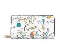 YUNWEIKEJI Laboratoire Scientifique Éducation Biologie Chimie, Portefeuille de Grande capacité pour Hommes Femmes Portefeuilles Carte de crédit Portefeuille en Cuir Microfibre